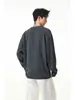 Estilo Old Money Camiseta com Gola Henry Manga Longa Moletom Masculino Outono 2026 Nova Tendência de Textura Aristocrática Camada Base Top