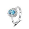 Anillo de plata de ley S925 con diseño de mar, azul, verde, azul y rojo para mujer, joyería de estilo coreano de alta calidad disponible.