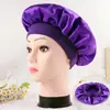 Gorro de Dormir Personalizado para Amazon, Gorro de Ducha Elástico de Satén de Seda Artificial de Ala Estrecha para Mujer, Gorro de Punto Satinado de Tela de Color Sólido