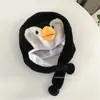 Adorable Sombrero de Peluche de Panda con Protección para los Oídos Pingüino Pareja Infantil Ocio Cálido Lindo Viaje Invierno Sombrero Universal
