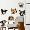 Pegatinas de Pared de Cachorros Lindos Transfronterizas para Decoración de Habitación Infantil, Paredes de Dormitorio y Sala de Estar, Autoadhesivas y Removibles de PVC