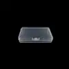 Caja Rectangular Transparente de Plástico Plano de 1.5 cm de Alto y 9.5 cm Caja para Partes de Pines Anzuelos de Pesca Caja para Cuentas Cadenas Pegatinas Caja de Exhibición de Muestras