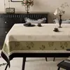 2026 Novo Estilo Luxo Leve High-End Retangular Impermeável e à Prova de Óleo Lavável Toalha de Mesa Estilo Retrô Toalha de Mesa para Mesa de Centro