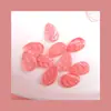 [Rosa Camelia] Material Rojo con Perlas Accesorios Cadena para Teléfono Móvil DIY Dulces Accesorios de Perlas Sueltas Joyería Hecha a Mano