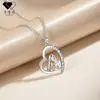 Knn-178 Collar Corazón Madre e Hija Dibujo Animado Transfronterizo Amazon Joyería Lujo Accesible Cadena Alta para Clavícula para Mujeres