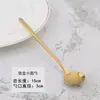 Cuchara de Café Espesa de Acero Inoxidable Revólver Bebé Cuchara Redonda Pequeña Cuchara de Condimento Mango Largo Cuchara para Té con Leche Postre Arena Hielo