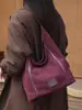 Bolsa Feminina Nova Estilo Outono e Inverno em Couro Nobuck Bolsa de Mão Versátil Tendência Retrô para Roupa de Trabalho Bolsa Tote de Ombro Grande Capacidade