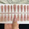 30 piezas de uñas postizas hechas a mano de talla única con efecto rubor prehecho, versátiles y no dañinas para las uñas