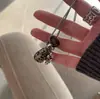 Colar com Pingente Gota de Pedra Padrão Pedra Olho de Tigre Natural Corrente de Contas Quadradas Retro Maillard Colar de Nicho de Luxo para Mulheres