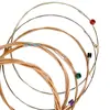 Conjunto de Cordas de Guitarra Acústica Folk Coloridas para Iniciantes, Resistente à Ferrugem, Bronze Fosforoso Aço de Alto Carbono, Cordas Embaladas