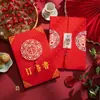 Cerimônia de Noivado Convite de Casamento Luxo Leve Capa Dura Dobrável Simples Convite de Casamento Alto Padrão Luxo Livro de Casamento Cerimônia Estilo Chinês