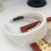 Diadema de Lana Vintage Suave Simple Diadema Tejida Rojo Elegante Presión Cabello Corea del Sur Tocado Borde Ancho Celebridad de Internet Tarjeta para el Cabello para Mujeres