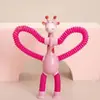 Girafa com Ventosa Transfronteiriça Versátil Luminosa Desenho Animado Telescópica Educacional Infantil Interativa Pai-Filho Tubo Flexível Brinquedo Descompressor
