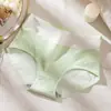 Oferta especial~Calcinhas femininas sem costura plus size de cintura alta, com controle de barriga, cor sólida estampada, respiráveis e confortáveis com forro de algodão puro