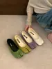 Zapatos planos de satén estilo francés con abertura en la punta para mujer, zapatos planos de corte bajo, nuevo estilo 2026, bailarinas de hadas, zapatos de pezuña de cerdo