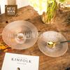 Estilo europeu Starry Sky relevo vidro placa de frutas criativa cor seca placa de chá mesa de chá decoração bandeja base candy prato atacado