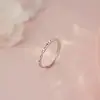 Anillo S999 Plata de Ley Simple Letra de la Suerte para Mujer Moda Versátil Pequeño Fresco Literario Anillo de Temperamento para Viajes Cotidianos Dropshipping