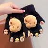 Guantes de Capibara para Niñas, Guantes Cálidos y Resistentes a la Escarcha de Dibujos Animados para Niños de Escuela Primaria, Guantes de Cinco Dedos para Niños y Bebés, Guantes Engrosados con Dedos Separados