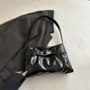 Bolso de axila de cuero encerado vintage, bolso de hombro plisado de gran capacidad, bolso tote de alta gama para el otoño y el invierno, con hebilla de cinturón casual, para ir al trabajo