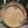 Cesta de secado producto tejido de bambú hecho a mano bandeja receptora de bambú almacenamiento producto de bambú granja lavar verduras decoración abanico de secado criba