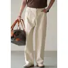 Pantalones Casuales de Mezclilla Estilo Old Money Cintura Semi-Elástica para Hombre Colección Otoño 2026 Algodón de Alta Calidad Pantalones Nuevos de Pierna Recta