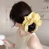 Elástico de Cabelo Elegante de Alta Qualidade para Rabo de Cavalo, Acessório de Cabelo para Coque, Scrunchie de Chiffon Multicamadas Leve da Moda Coreana Atacado