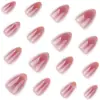 Flash Blush Ojo de Gato Francés Armadura de Uñas Armadura Corta de Almendra Uñas Postizas Comercio Exterior Europeo y Americano Armadura Desgastable
