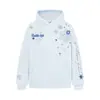 Moletom com Capuz Bordado de Floco de Neve da Marca Americana Trendy para Homens e Mulheres, Estilo Casal, Caimento Solto Outono e Inverno, Forrado com Fleece, Moletom Pulôver Quente