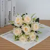 Flores Artificiales de Rosa Transfronterizas, Rosas Coreanas de 7 Cabezas Más Vendidas, Flores de Mano para Bodas, Decoración del Hogar, Adornos de Flores de Seda