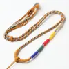 Cordón de Amuleto Budista Pesado Tejido a Mano Estilo Xizang, Cordón Colgante de Ocho Hilos Completamente Tejido a Mano Estilo Étnico, Cordón para Collar con Colgante de Jade, Lujoso