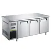 Mesa de trabajo refrigerada comercial sin escarcha de 2.1 m con puerta para comedores, cocinas y tiendas de té de leche, Mesa de trabajo congelador horizontal