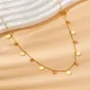 Dongguan Titânio Aço Primeira Joia Luxo Leve Nicho Moda de Ponta Pulseira Tornozeleira Colar Redondo Marca Conjunto Feminino Sem Cor