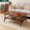 Mesa de Centro Empilhável de Madeira Maciça Estilo Japonês para Uso Doméstico, Mesa Pequena Simples para Apartamentos Pequenos, Mesa Baixa Multifuncional, Mesa de Chá