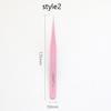 Macaron Color Tweezers Aço Inoxidável Cabeça Reta Cotovelo Ninho de Pássaro Cabelo Picking Enxerto Cílios Pontiagudos Cabeça Precisão Beleza Clipe