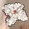 Scrunchie de malha grande estilo coreano para mulheres, acessório de cabelo estilo preguiçoso vintage, elástico para coque, enfeite de cabelo