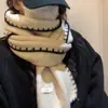 Bufanda de Punto de Lana de Alta Gama para Mujer Invierno 2025 Nuevo Estilo Coreano Versátil Engrosada Cálida Bufanda