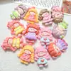 Muñeca de niña de dibujos animados linda, accesorios de resina, accesorios para el cabello DIY con pegamento de crema, diademas, taza de agua, hebillas de zapatos, materiales para colgantes al por mayor