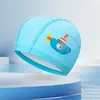 Gorro de Natación Infantil, Gorro de PU, Tela Cómoda, No Aprieta la Cabeza, Gorro de Tela Repelente al Agua, Protección para los Oídos, Equipo Profesional de Natación para Niños y Niñas