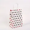 Bolsa de Tote de lunares bronceadores para ropa bolsa de embalaje universal bolsa de papel Kraft bolsa de embalaje para compras de regalos bolsa de papel