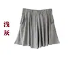 Shorts Casuais de Modal Soltos Tamanho Grande Calças de Praia Bolso Calças de Perna Larga Verão Finos Novos Hot Pants Femininos