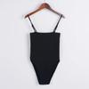 Estilo Nuevo de Comercio Exterior Europeo y Americano para Mujer Sexy Color Sólido Ajustado Tirantes de Top Plano Mono Base Chaleco Pequeño Envoltura de Pecho Ropa Interior
