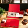 Ano do Carneiro 2027 Calendário de Mesa de Couro Personalizado de Ano Novo com Porta-Caneta Planejador Semanal Calendário Ornamento Calendário Semanal Personalizado