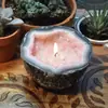 Velas Geodo de Cristal Gladwares Castiçal de Aromaterapia de Cristal Imitação Artesanato de Resina Enfeites