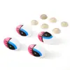 Accesorios hechos a mano DIY ojos de plástico de animales pequeños color blanco y negro en espiral pestaña de dibujos animados ojo juguete muñeca