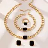 Joyería Clásica Geométrica Cuadrada de Moda para Mujer Set de 5 Piezas (Sin Caja de Regalo)