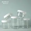 Frasco Transparente de PET de Boca Ancha para Mascarilla 100/200/300/400/500ml, Botella para Crema de Cuidado de la Piel, Material de Empaque Cosmético