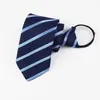 Gravata Masculina com Zíper Formal de Negócios 8cm Gravata Listrada Grátis Noivo Casamento Padrinhos Gravata Vermelha Preta