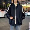 Chaqueta de solapa para hombre nueva primavera 2024 para hombre juvenil combinación de colores simple suelta casual chaqueta una pieza tienda