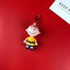 Novo Chaveiro de Desenho Animado Snoopy Charlie Chaveiro de Carro Pingente de Bolsa Fofo Boneco de Cola Pequeno Presente