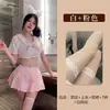 Fan Lei Ropa Interior Sexy Flor Escolar Sexy Femenina Cintura Dulce Reveladora Dividida Traje de Uniforme JK Pura Tentación Lujuria Pijama 906